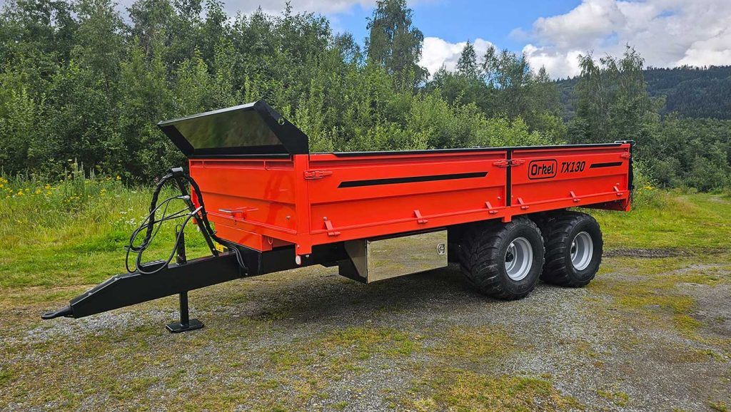 Rød Orkel TX130 traktorhenger